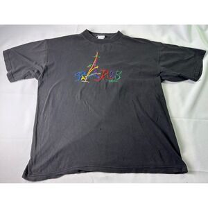 Vintage Paris France Eiffel Tower Embroidered Graphic T Shirt‎ Travel Small-Med